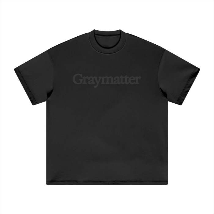 Heavyweight Earth Tone FOG T-Shirt in black with "Graymatter" logo.