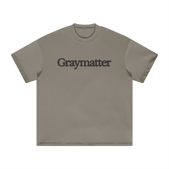 Heavyweight Earth Tone FOG T-Shirt with Graymatter logo.