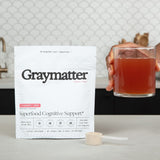 Graymatter Bright Mind Starter Kit with strawberry lemon drink mix.