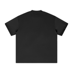 Black heavyweight earth tone FOG T-shirt, 305GSM fabric, back view.